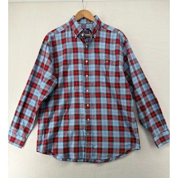 Vineyard Vines Other - Vineyard Vines Mens Size Large Plaid Button Down Shirt Classic Fit Tucker Preppy